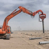 Martillo Vibratorio Hidráulico KN150 de Alta Frecuencia Montado en Excavadora para Construcción, Hincado de Pilotes, Estacas de Lámina y Tubulares