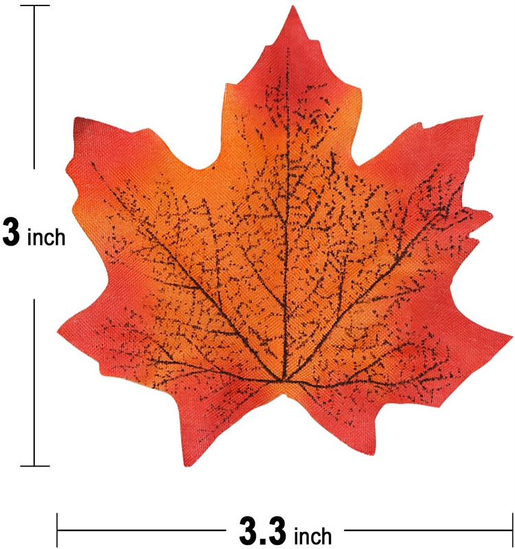 50pcs Fall Artificial Maple Leaves  for Thanksgiving Wedding Indoor Outdoor Wreath Decoration