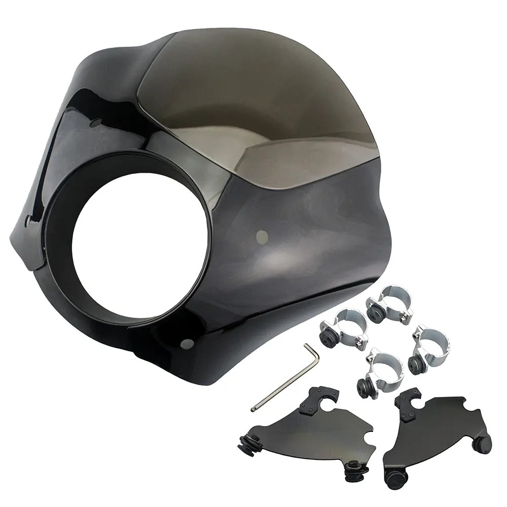 RACEPRO Custom 5,75 Zoll Motorrad Scheinwerfer Front handschuh Motorrad Scheinwerfer Verkleidung für Universal Custom Bike Modelle