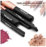 Kuas Makeup Profesional 15 Pcs Ramah Lingkungan Serbaguna Berkualitas Tinggi dengan Gagang Kayu, Mudah Dibawa