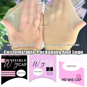 Bán Buôn Co Giãn Gần End Tóc Giả Mũ Thả Tóc Lưới Dome Dệt Nylon HD Vô Hình Tóc Giả Cap Cho Phụ Nữ Da Đen - Product Image 5