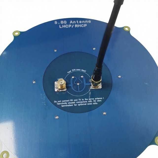 Triple Feed High Gain 12.5dBi 5.8G RP-SMA Male Red Black Array Circular Polarized GPS/GNSS FPV Antenna 50 Impedance <1.8 VSWR