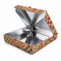 Boîte à pizza en carton ondulé avec doublure en aluminium pour usage alimentaire industriel