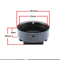 Support de monture d'objectif CS en métal, support d'objectif avec espacement de vis de 20MM, support d'objectif CS pour caméra de sécurité