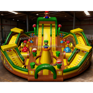 <span class=keywords><strong>Castillo</strong></span> Inflable Comercial con Tobogán, Parque de Diversiones Inflable con Temática de Dibujos Animados para Niños, Combinación de Obstáculos Inflables - Product Image 4