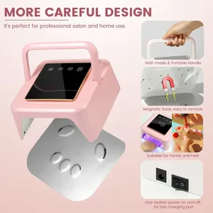 36LEDS Nail <b>Lamp</b> Rechargeable UV LED Drying <b>Lamp</b> With Fast Drying <b>Wireless</b> Nail <b>Lamp</b> for Curing All Gel With Timer Auto Sensor - Product Image 6
