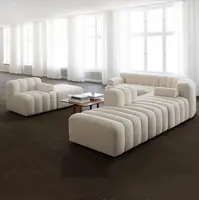 Modulares anpassbares Schnitts ofa Luxus kombination Lamm Samts toff Modulares Sofa