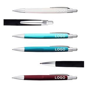 Wholesale <b>Cheap</b> Plastic Rubber Promotional Ink Stylus Ballpoint Pens with Custom Logo - Product Image 2