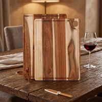 Planche à découper rectangulaire en bois d'acacia écologique pour ustensiles de cuisine