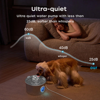 Fontaine à eau intelligente pour animaux de compagnie Vansity en acier inoxydable 304 avec filtre, facile à nettoyer, abreuvoirs automatiques pour chats