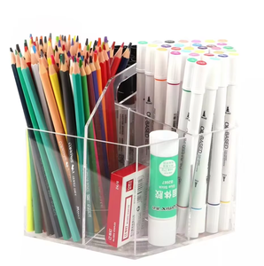 360 độ xoay Acrylic bút tổ chức Máy tính để bàn văn phòng phẩm tổ chức Acrylic chủ bút - Product Image 5