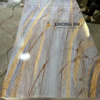 Tablero de revestimiento de panel de pared de PVC 3D al por mayor para decoración de hotel nuevo panel de techo de plástico acrílico de mármol UV de 3mm translúcido