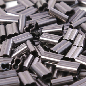 100 pièces/boîte de fils de pêche, sertissage, tube simple en acier, tube <span class=keywords><strong>double</strong></span>, tube capillaire en <span class=keywords><strong>cuivre</strong></span>, pince - Product Image 1