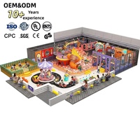 Équipement de terrain de jeu intérieur personnalisé sur le thème du cirque : toboggan en spirale, toboggan ondulé, piscine à balles, piste de course, carrousel, basket-ball |   OEM&ODM