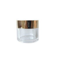 Crème pour le visage écologique, acrylique, poudre à ongles, pot de trempage, 15g, 30g, 50g, 0.5oz, 1oz, 2oz, pots en plastique vides avec couvercles argentés