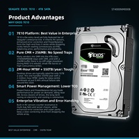 Untuk Seagate Exos 7E10 4TB 7200 RPM SATA 6Gbps 256MB 3.5 Inch Internal HDD ST4000NM000B Server Hard Disk Drive