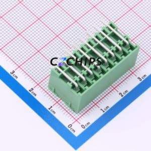DB2ERHB-3.81-2*8P-GN Plug-in Terminal Block Bent Lead Through Hole,P=3.81mm Board-to-Board / Socket - Closed 2x8P 3.81mm Green - Product Image 2