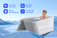 US 3 jours d’expédition Couleur en option Baignoire de bain de glace inclinée Baignoire de glace d’eau froide Baignoire portable