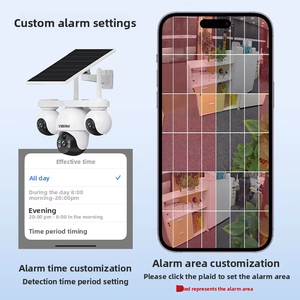 Mới đến 360 độ toàn cảnh năng lượng mặt trời <span class=keywords><strong>Camera</strong></span> giám sát ngoài trời 4G không dây ba màn hình giám sát trang trại máy ảnh - Product Image 5