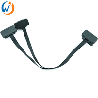 OBD2 doble hembra Y divisor codo 16 pines OBD 2 extensor OBD2 Cable 16 pines macho a hembra plano fideos OBD2 Cable de extensión