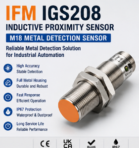 IFM IGS208 เซ็นเซอร์ตรวจจับความใกล้เคียงแบบเหนี่ยวนำ M18 เซ็นเซอร์ตรวจจับโลหะ ระบบอัตโนมัติทางอุตสาหกรรม - Product Image 2