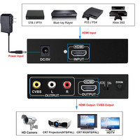 Convertisseur HDMI vers RCA et HDMI AV CVBS Vidéo composite vers HDMI Adaptateur Audio 1080P 60Hz HD Video Converter