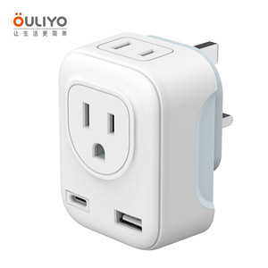 Travel <b>Adapter</b> Uk To Us <b>Plug</b> With <b>Usb</b> A And C Ports For International Travel - Product Image 2