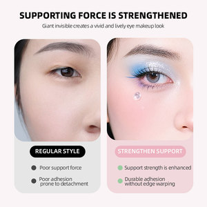 400 Uds. Cintas para párpados de encaje de doble párpado, herramientas de maquillaje, malla cosmética Invisible con pegamento, Clip MOQ bajo, diferentes formas de ojos - Product Image 2