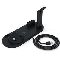 Chargeur sans fil 6 en 1, support de montre, pliable, chargeur d'écouteurs, charge rapide 10w 15w pour iPhone Android