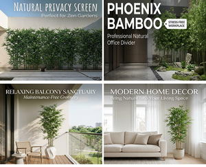 Plante artificielle en <span class=keywords><strong>bambou</strong></span> en plastique, décoration de style moderne et luxueux, feuilles simulées respectueuses de l'environnement <span class=keywords><strong>pour</strong></span> une utilisation en intérieur et en extérieur - Product Image 5