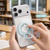 Protection en silicone souple, design ultra fin de 4 mm, prise en main ergonomique et confortable, vente en gros, anneau de téléphone à double aimant, PC+ABS silicone OEM
