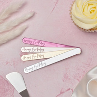 Bâtonnets de crème glacée et de bonbons gravés en acrylique pour anniversaire et fête des Mères, décoration de gâteau DIY