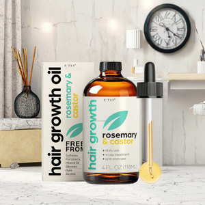 Aceite para el Crecimiento del Cabello Personalizado OEM con Ingredientes Veganos, Nutre el Cabello y Mejora las Puntas Abiertas, Aceite de Romero y Ricino - Product Image 2
