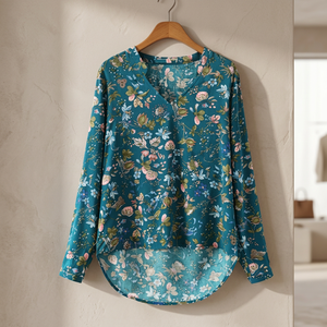 Damas integral Tops estampados con diseño personalizado elegante blusas - Product Image 2