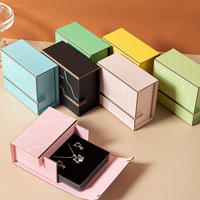 Écologique 100% boîtes personnalisées recyclées boîte-cadeau créative pour collier boîte à bijoux pliante Unique de 2 pièces