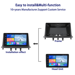 Meihua-Kit de <span class=keywords><strong>accesorios</strong></span> para marco de salpicadero QLED de 9 pulgadas, compatible con <span class=keywords><strong>RENAULT</strong></span> <span class=keywords><strong>MEGANE</strong></span> <span class=keywords><strong>3</strong></span> FLUENCE, 1 año de garantía, Android para DVD Mirror Link - Product Image 3