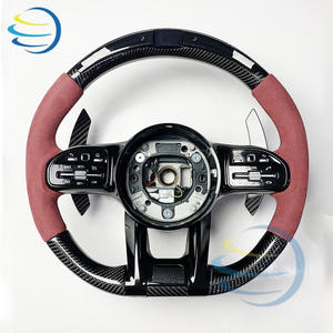 พวงมาลัยคาร์บอนไฟเบอร์แบบสั่นด้วยระบบทำความร้อนของ Mercedes Benz AMG C คลาส <span class=keywords><strong>W202</strong></span> W201 W205 W204 W203 W206 W209 - Product Image 3