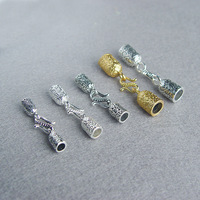 Fermoir bracelet rotin corde tressée DIY, fermoir nuage argent tibétain pour fournitures bijouterie artisanale, en gros