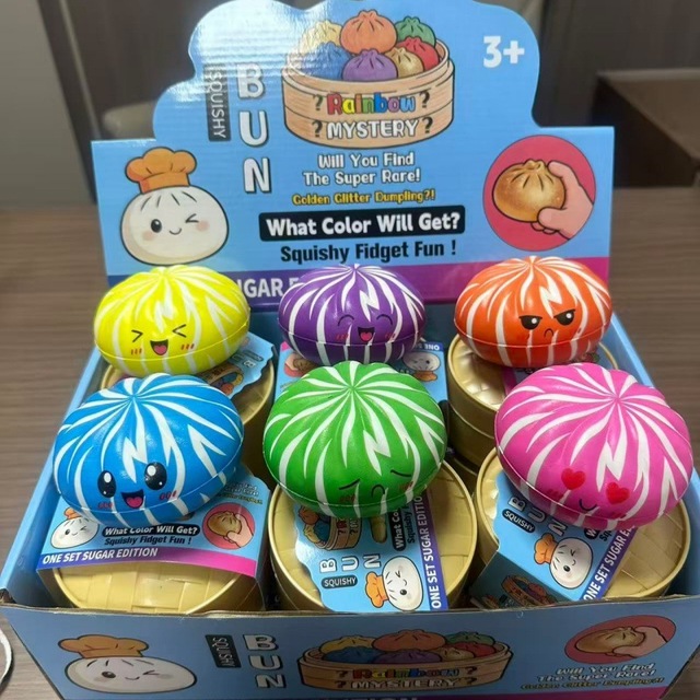 Wholesale 2026 Bun Glitter Dumpling Squishy Toys for Adults Stress Relief Slow Rising Squeeze Sensory Toys Party Gifts