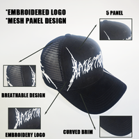 Gorra de malla bordada para exteriores, protección solar, primavera-verano, productos originales del fabricante, gorras bordadas con logotipo personalizado, gorra trucker