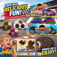 Coup de cœur TikTok : Gobelets de biscuits au chocolat en forme de voiture avec crème chocolatée riche et sauce à tremper, parfaits pour les collations scolaires des enfants