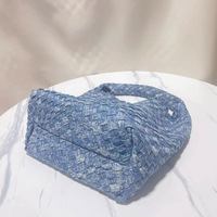 Nouveau Sac Fourre-tout en Néoprène 2026, Design Tendance, Bandoulière Chaîne de Haute Qualité, Sac en Jean Tissé Tie-Dye avec Fermeture Éclair pour Femme