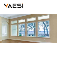Fenêtre fixe en aluminium sur mesure, couleur au choix |   Grand panneau d'angle pour villa moderne