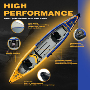 Kayak Tiup PVC Spatium Anti-Bocor, Tahan Lama, Perawatan Mudah untuk Aktivitas Keluarga di Danau, Sungai, dan Laut - Product Image 3