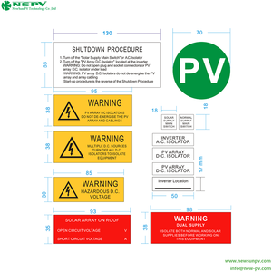 PV Self-Adhesive <b>Solar</b> Label <b>Kit</b> with UV Resistant Waterproof Stickers for Outdoor <b>Solar</b> Energy Systems - Product Image 4