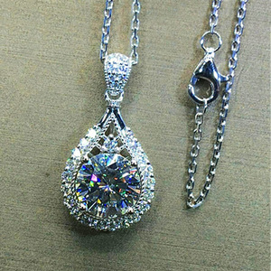 Collar con colgante en forma de pera para mujer, joyería de moda, regalo para uso diario - Product Image 2