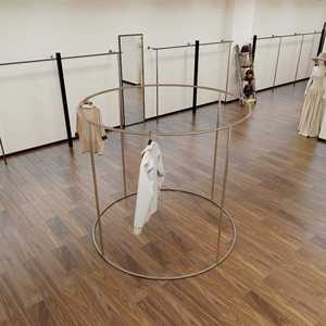 Étagères rondes en acier inoxydable pour l'affichage en magasin de vêtements, pour les diffusions en direct pour enfants, style Art Déco, montage facile - Product Image 1