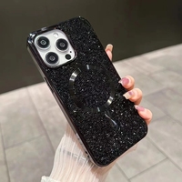 Paillettes galvanisées de luxe pour couverture de téléphone de charge magnétique accessoires de coque de téléphone portable 2024 pour Iphone 14 12 11 15 Pro