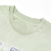 T-shirt pour homme en coton 100% lourd, style streetwear américain, imprimé DTG, respirant et absorbant l'humidité, effet délavé rétro