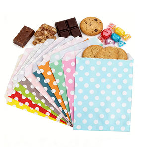 Buffet Sécurité Alimentaire Bonbons Anniversaire Fête <span class=keywords><strong>De</strong></span> Vacances Recyclable V Fond À Pois <span class=keywords><strong>Pas</strong></span> <span class=keywords><strong>Cher</strong></span> Papier Biscuits Sac - Product Image 1